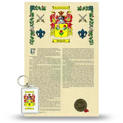 Marguerie Armorial History and Keychain Package