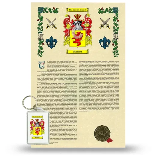 Markou Armorial History and Keychain Package
