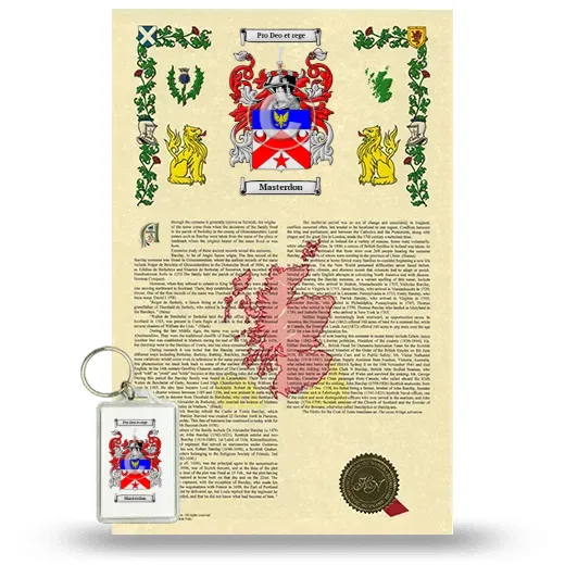 Masterdon Armorial History and Keychain Package