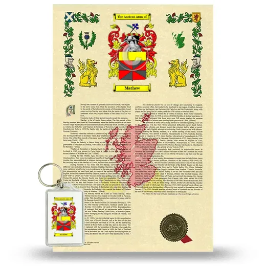 Mathew Armorial History and Keychain Package