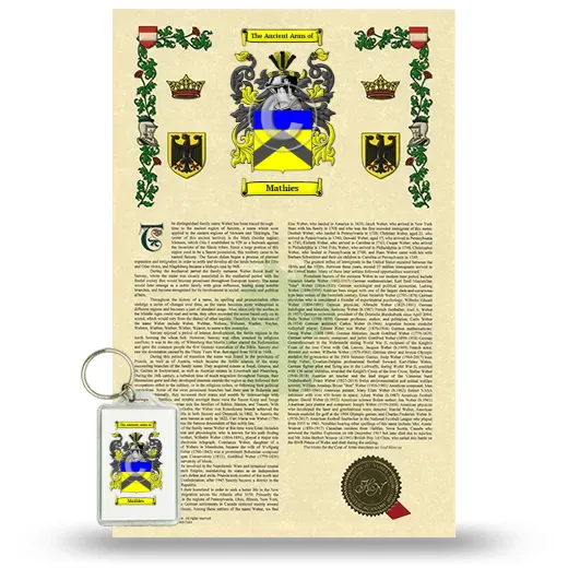 Mathies Armorial History and Keychain Package