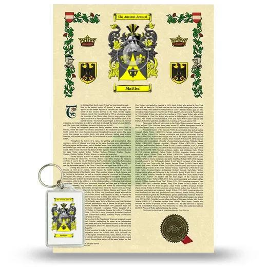 Mattler Armorial History and Keychain Package