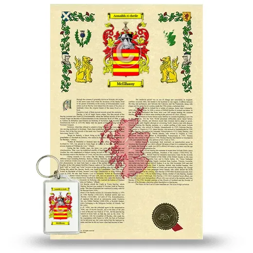 McElhany Armorial History and Keychain Package