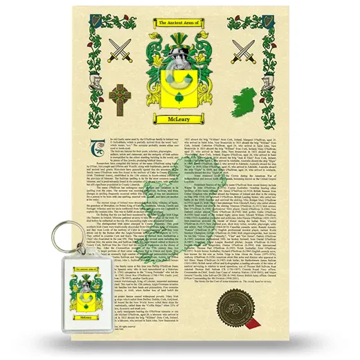 McLeary Armorial History and Keychain Package