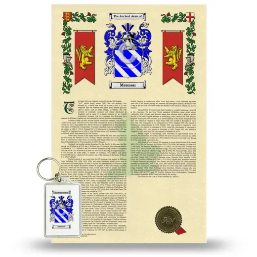 Mereson Armorial History and Keychain Package