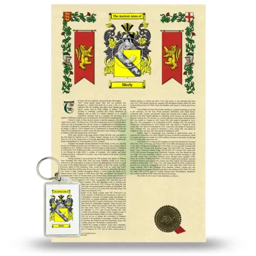 Merly Armorial History and Keychain Package