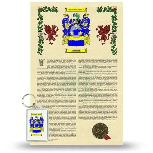 Merrack Armorial History and Keychain Package