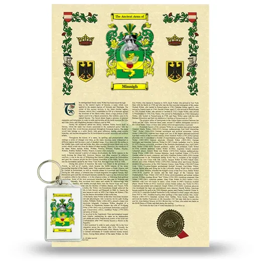 Minnigh Armorial History and Keychain Package