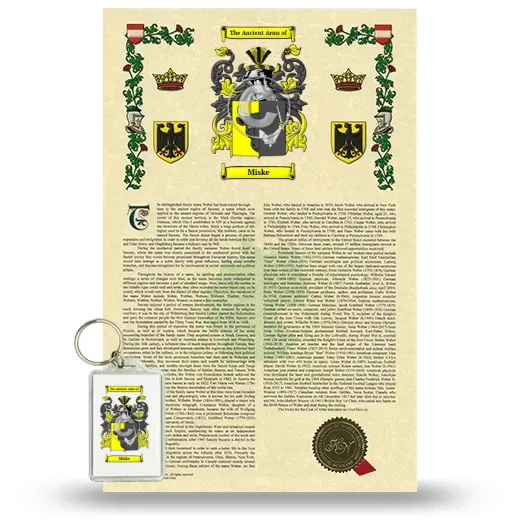 Miske Armorial History and Keychain Package