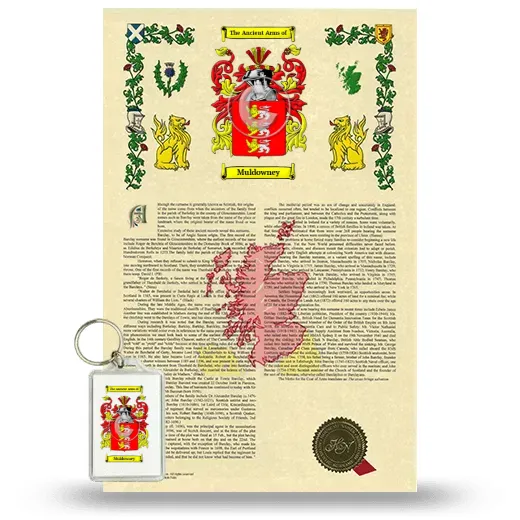 Muldowney Armorial History and Keychain Package
