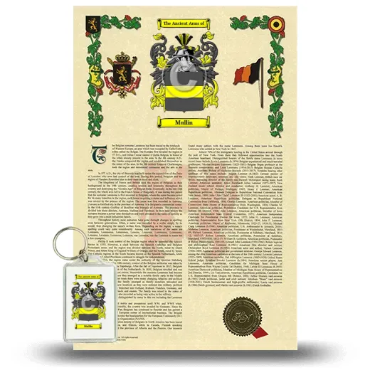 Mullin Armorial History and Keychain Package