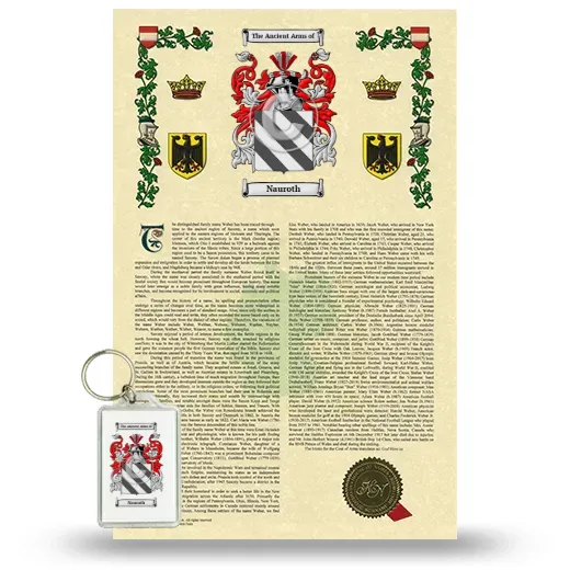 Nauroth Armorial History and Keychain Package