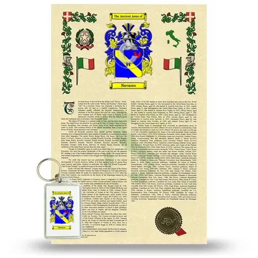 Navarro Armorial History and Keychain Package