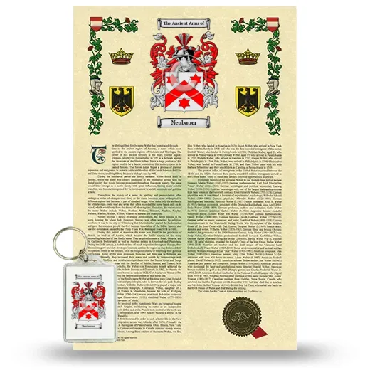 Neubauer Armorial History and Keychain Package