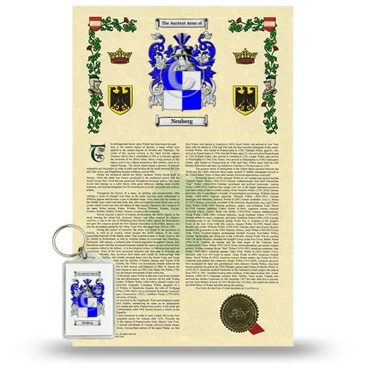 Neuberg Armorial History and Keychain Package