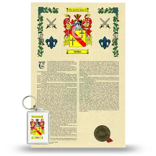 Nobles Armorial History and Keychain Package