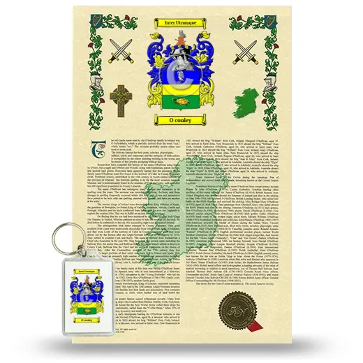 O conley Armorial History and Keychain Package