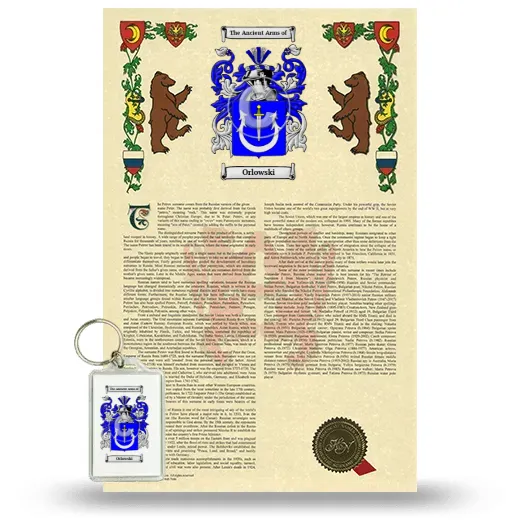 Orlowski Armorial History and Keychain Package