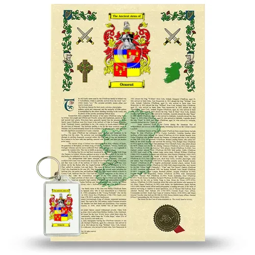 Orment Armorial History and Keychain Package