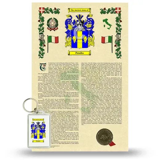 Peralta Armorial History and Keychain Package