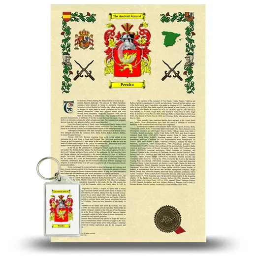 Peralta Armorial History and Keychain Package