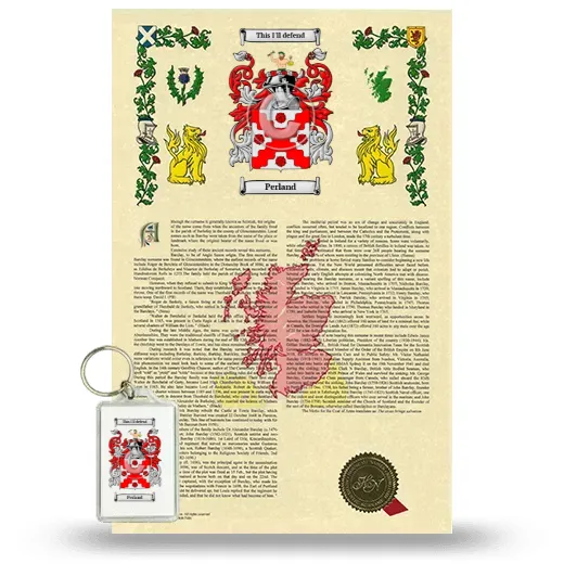 Perland Armorial History and Keychain Package