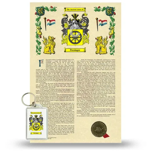 Persinger Armorial History and Keychain Package
