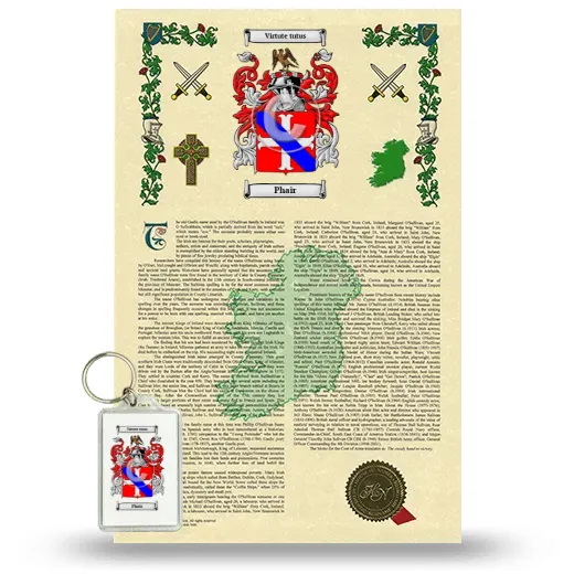 Phair Armorial History and Keychain Package
