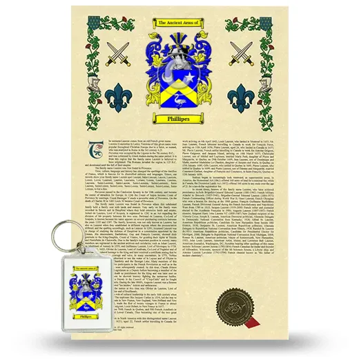 Phillipes Armorial History and Keychain Package