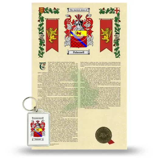 Pickernell Armorial History and Keychain Package