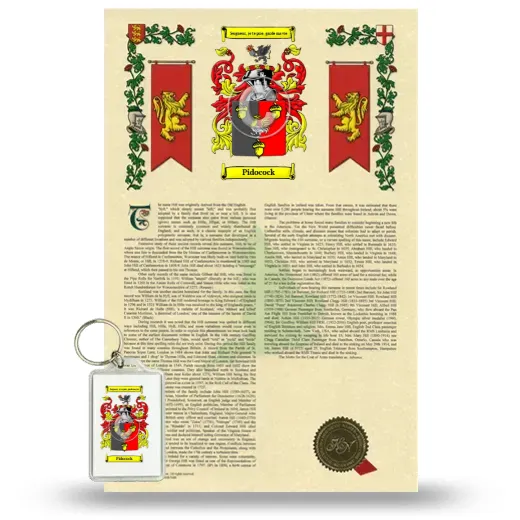 Pidocock Armorial History and Keychain Package