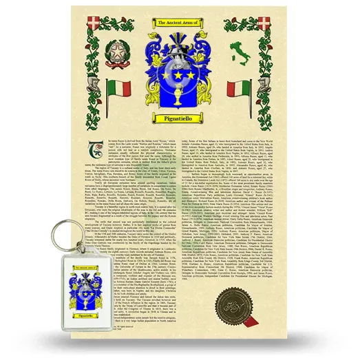 Pignatiello Armorial History and Keychain Package