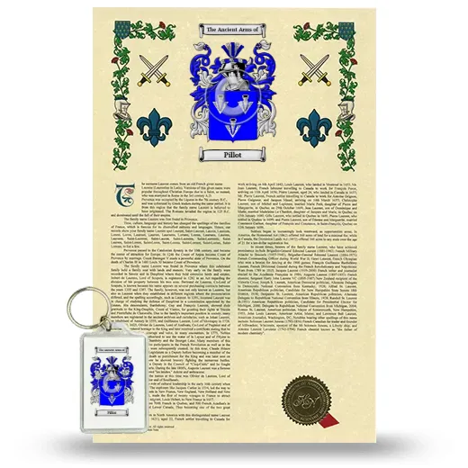 Pillot Armorial History and Keychain Package