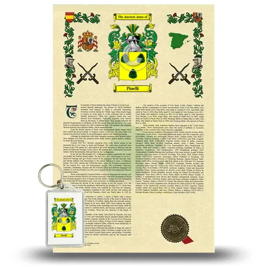 Pinelli Armorial History and Keychain Package