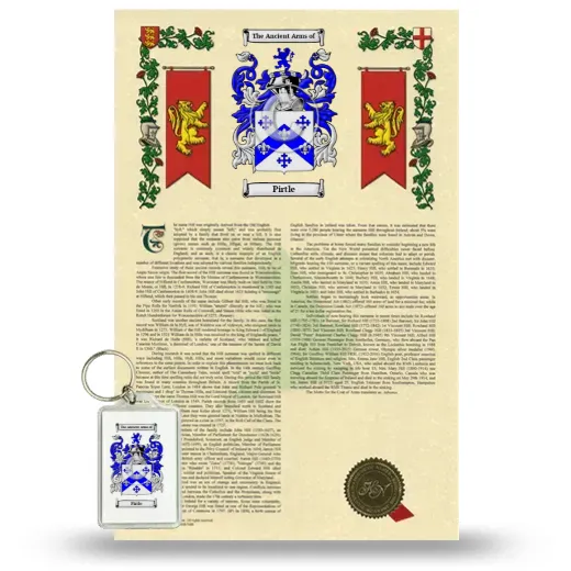 Pirtle Armorial History and Keychain Package