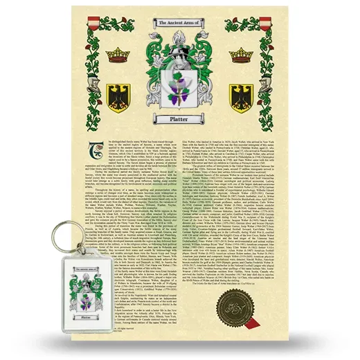 Platter Armorial History and Keychain Package