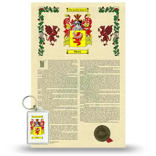Plevey Armorial History and Keychain Package