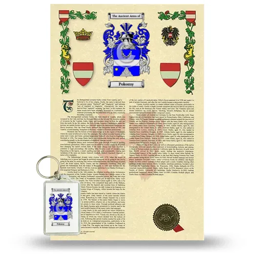 Pokorny Armorial History and Keychain Package