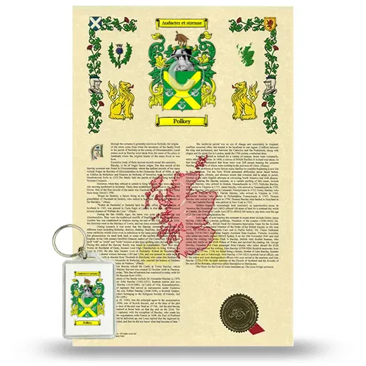 Polkey Armorial History and Keychain Package
