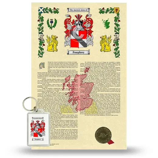 Pomphrey Armorial History and Keychain Package