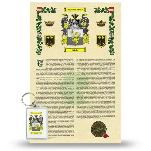 Priebe Armorial History and Keychain Package