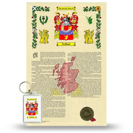 Proffand Armorial History and Keychain Package