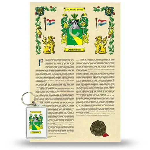 Quakenbush Armorial History and Keychain Package