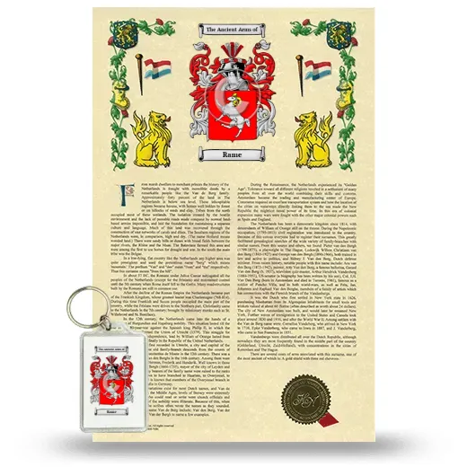 Rame Armorial History and Keychain Package