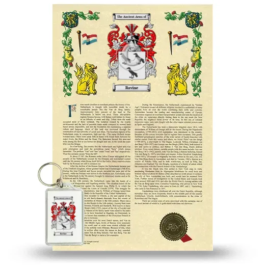 Ravine Armorial History and Keychain Package