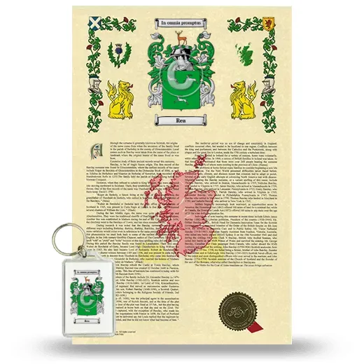 Rea Armorial History and Keychain Package