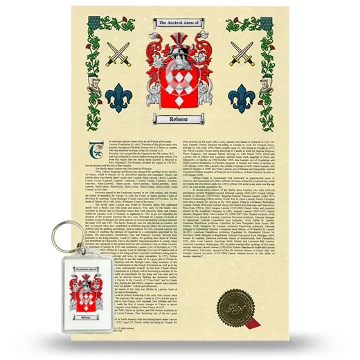 Rebour Armorial History and Keychain Package