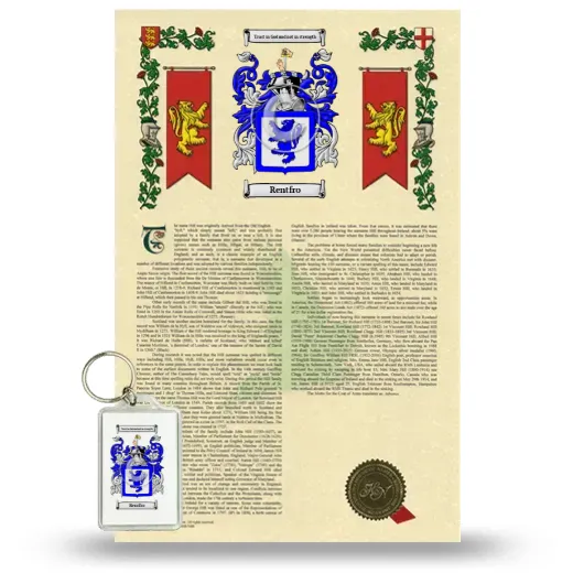 Rentfro Armorial History and Keychain Package