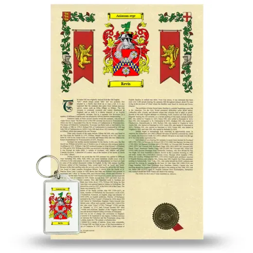 Revis Armorial History and Keychain Package