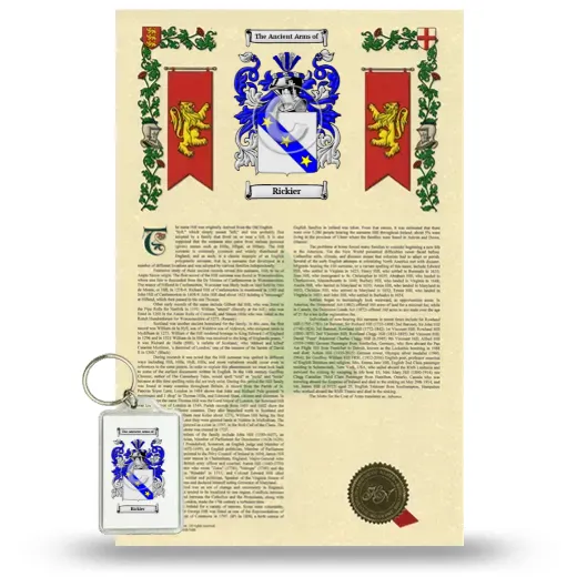 Rickier Armorial History and Keychain Package
